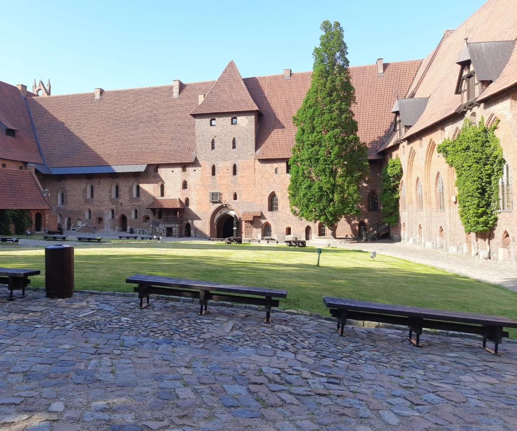 The courtyard of the castle in Malbork